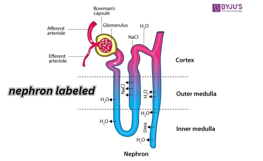 nephron labeled