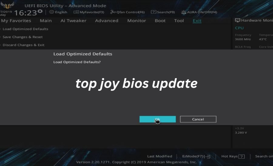 top joy bios update